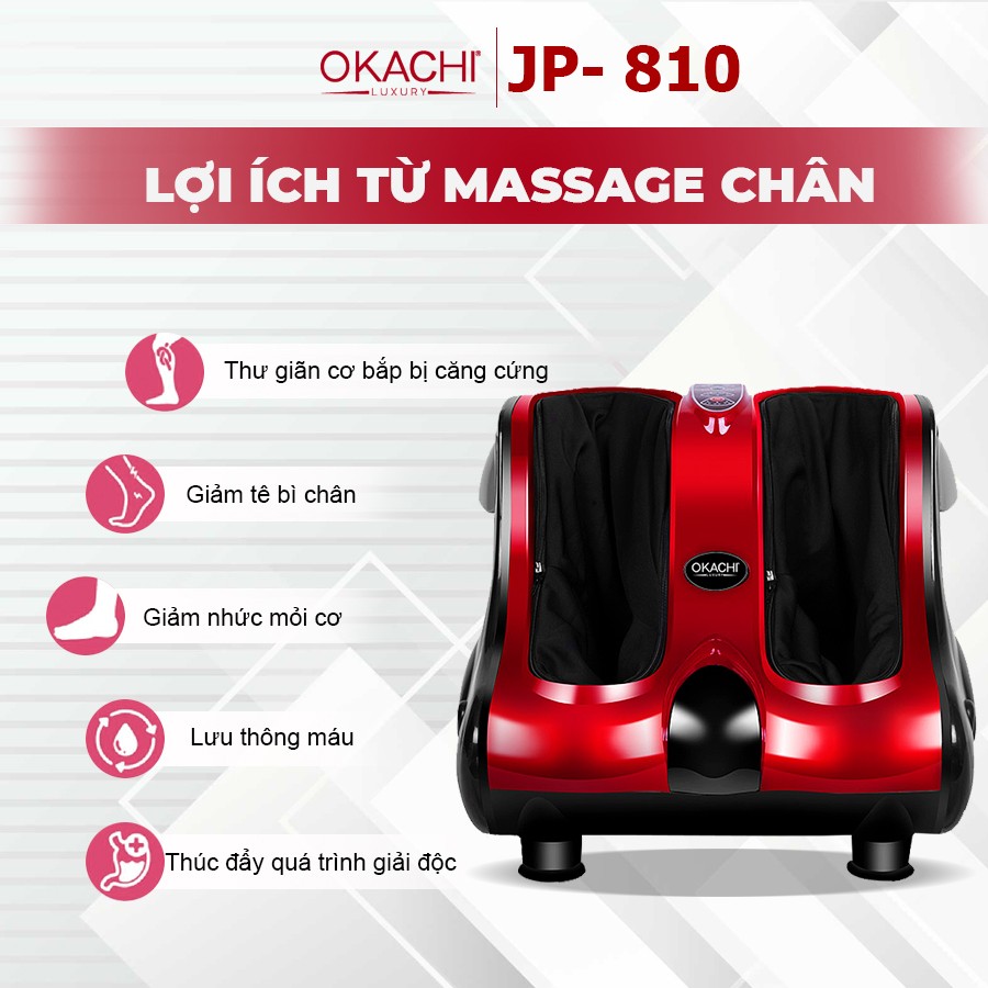 Máy massage chân hồng ngoại 3D OKACHI JP- 810